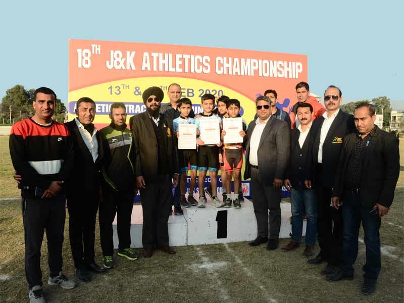 18th J&K UT Athletics Championships 2019-20 held at Athletics Track Jammu University on 13th & 14th Feb-2020