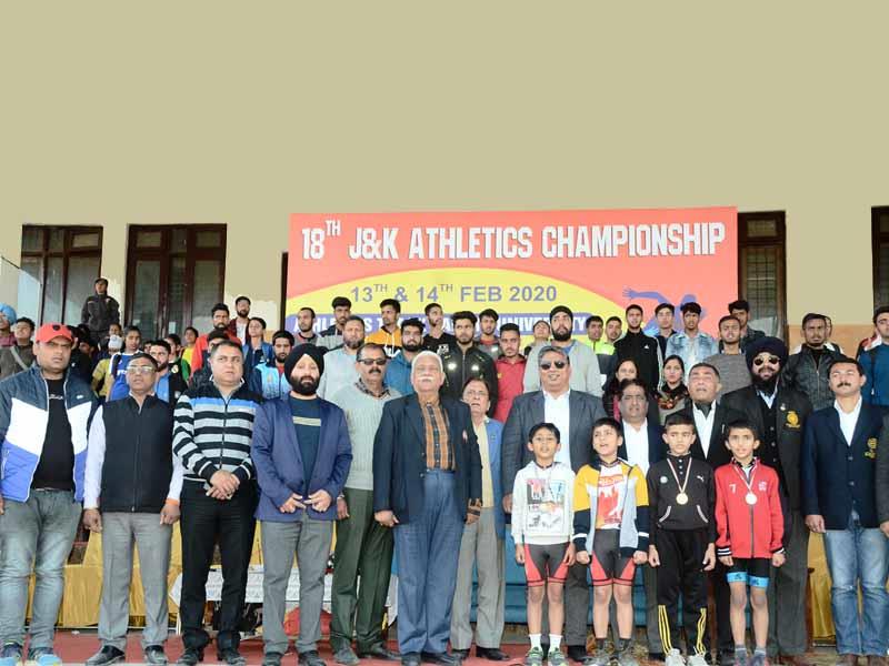 18th J&K UT Athletics Championships 2019-20 held at Athletics Track Jammu University on 13th & 14th Feb-2020